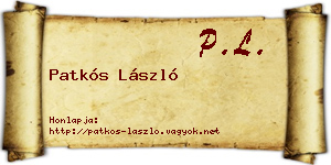 Patkós László névjegykártya